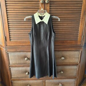 Guess vintage Black Sleeveless Dress with White Collar